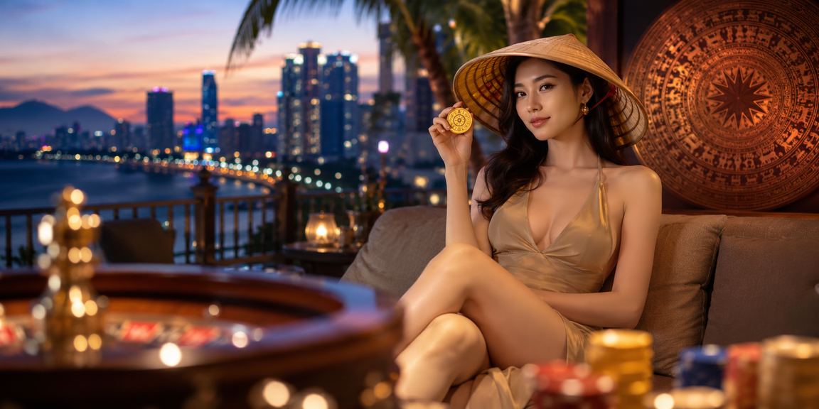 Không khí xổ số và giải trí tại Nha Trang với nón lá truyền thống