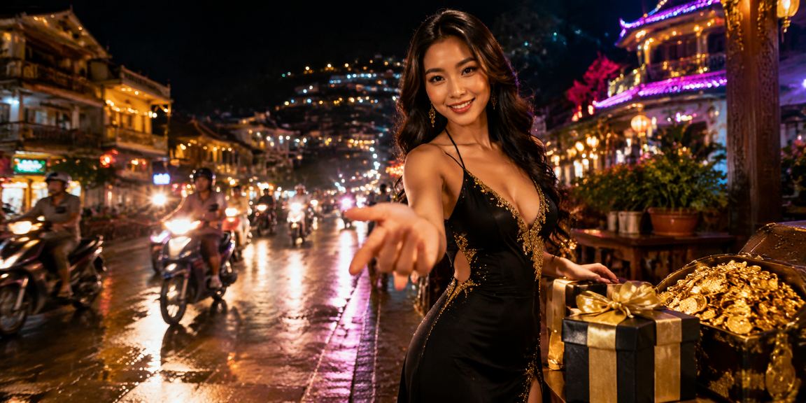 Không gian cá cược casino và thể thao sôi động tại Sapa với ánh sáng neon